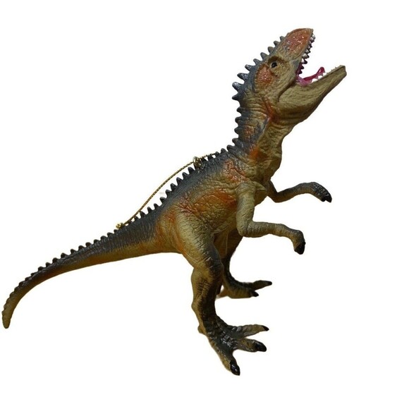 Kurt Adler Dinosaur Ornament Prehistoric Plastic Christmas Tyrannosaurus Rex - Picture 1 of 7